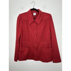 Cabi Spencer Business Jacket Suit Coat Women Formal Retro Snap Button Size Large